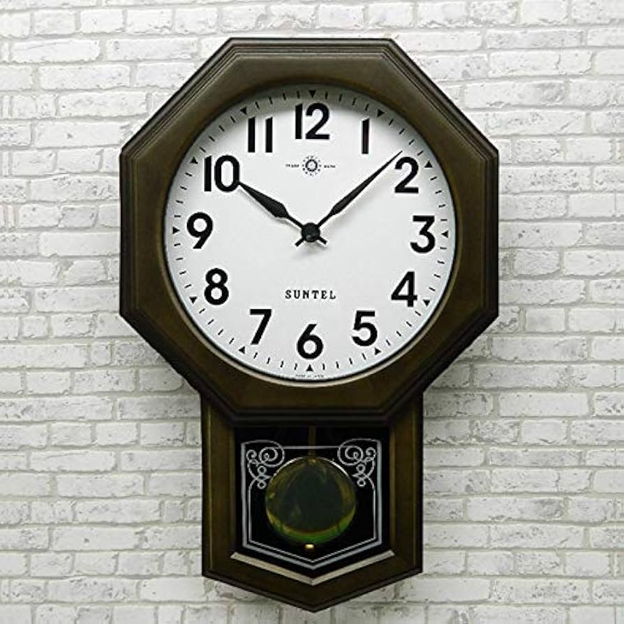 電波振り子時計 さんてる(Suntel) 八角時計 日本製 ♪ Amazon.co.jp: さんてる レトロ 電波 振り子 柱時計 日本製